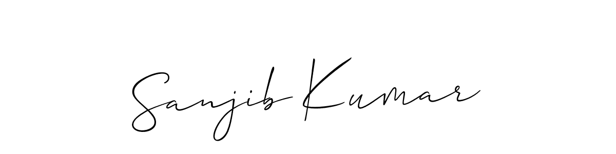 Make a beautiful signature design for name Sanjib Kumar. With this signature (Allison_Script) style, you can create a handwritten signature for free. Sanjib Kumar signature style 2 images and pictures png