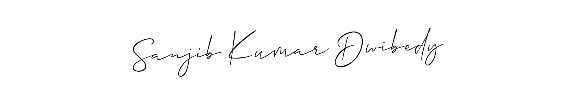 Create a beautiful signature design for name Sanjib Kumar Dwibedy. With this signature (Allison_Script) fonts, you can make a handwritten signature for free. Sanjib Kumar Dwibedy signature style 2 images and pictures png