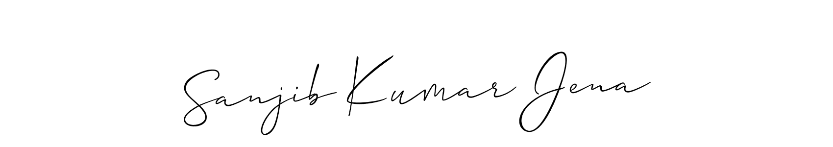Allison_Script is a professional signature style that is perfect for those who want to add a touch of class to their signature. It is also a great choice for those who want to make their signature more unique. Get Sanjib Kumar Jena name to fancy signature for free. Sanjib Kumar Jena signature style 2 images and pictures png