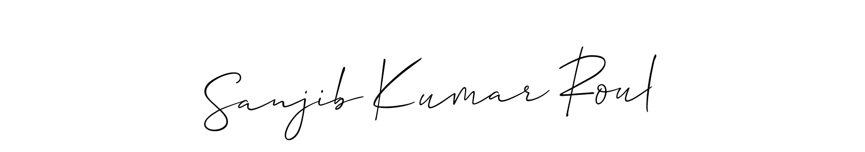 Design your own signature with our free online signature maker. With this signature software, you can create a handwritten (Allison_Script) signature for name Sanjib Kumar Roul. Sanjib Kumar Roul signature style 2 images and pictures png