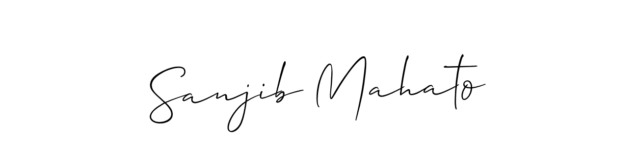 if you are searching for the best signature style for your name Sanjib Mahato. so please give up your signature search. here we have designed multiple signature styles  using Allison_Script. Sanjib Mahato signature style 2 images and pictures png