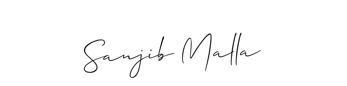 Allison_Script is a professional signature style that is perfect for those who want to add a touch of class to their signature. It is also a great choice for those who want to make their signature more unique. Get Sanjib Malla name to fancy signature for free. Sanjib Malla signature style 2 images and pictures png