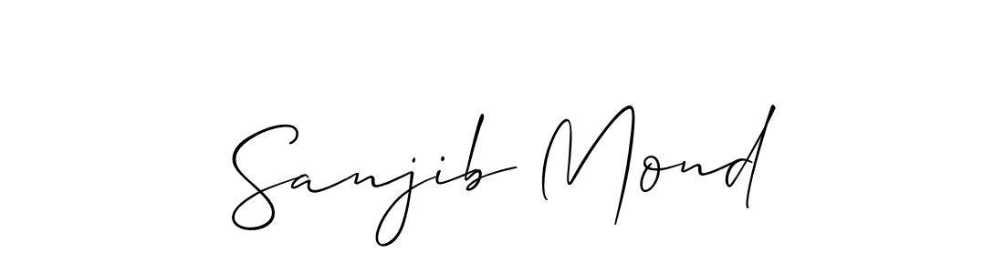 if you are searching for the best signature style for your name Sanjib Mond. so please give up your signature search. here we have designed multiple signature styles  using Allison_Script. Sanjib Mond signature style 2 images and pictures png
