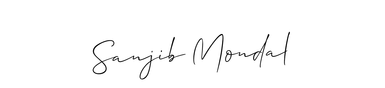 Make a beautiful signature design for name Sanjib Mondal. With this signature (Allison_Script) style, you can create a handwritten signature for free. Sanjib Mondal signature style 2 images and pictures png