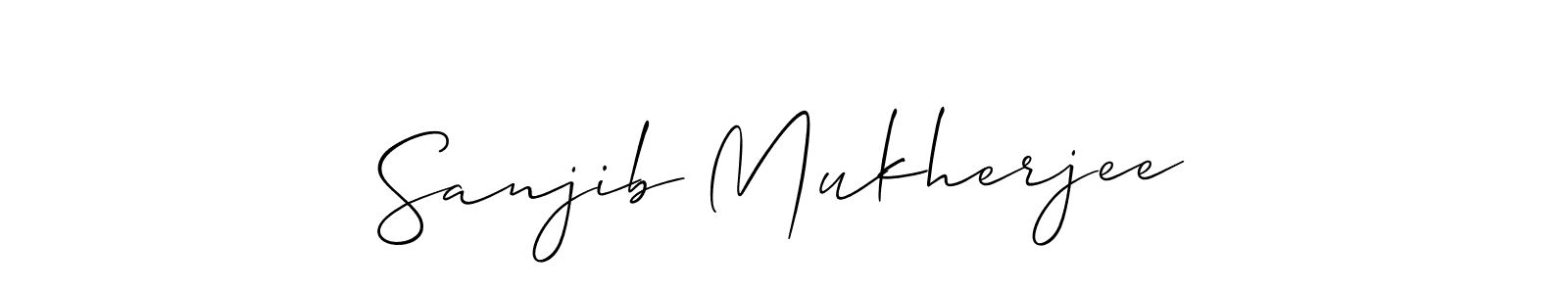 Use a signature maker to create a handwritten signature online. With this signature software, you can design (Allison_Script) your own signature for name Sanjib Mukherjee. Sanjib Mukherjee signature style 2 images and pictures png