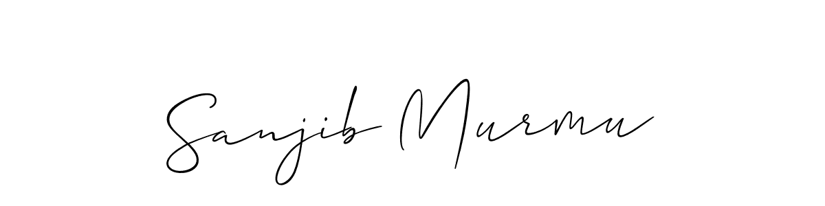 Sanjib Murmu stylish signature style. Best Handwritten Sign (Allison_Script) for my name. Handwritten Signature Collection Ideas for my name Sanjib Murmu. Sanjib Murmu signature style 2 images and pictures png