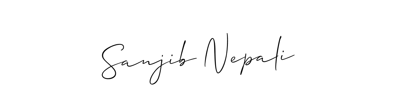 This is the best signature style for the Sanjib Nepali name. Also you like these signature font (Allison_Script). Mix name signature. Sanjib Nepali signature style 2 images and pictures png