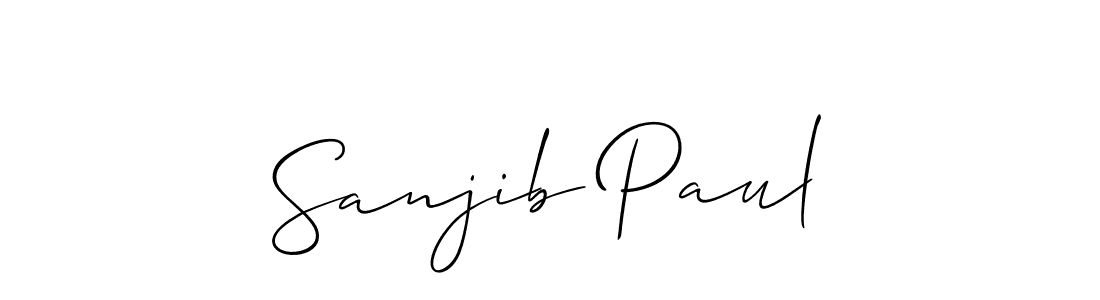 Allison_Script is a professional signature style that is perfect for those who want to add a touch of class to their signature. It is also a great choice for those who want to make their signature more unique. Get Sanjib Paul name to fancy signature for free. Sanjib Paul signature style 2 images and pictures png