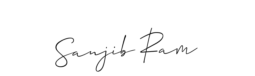 if you are searching for the best signature style for your name Sanjib Ram. so please give up your signature search. here we have designed multiple signature styles  using Allison_Script. Sanjib Ram signature style 2 images and pictures png