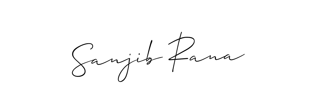 Design your own signature with our free online signature maker. With this signature software, you can create a handwritten (Allison_Script) signature for name Sanjib Rana. Sanjib Rana signature style 2 images and pictures png