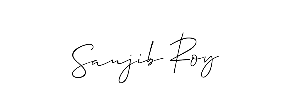 Create a beautiful signature design for name Sanjib Roy. With this signature (Allison_Script) fonts, you can make a handwritten signature for free. Sanjib Roy signature style 2 images and pictures png