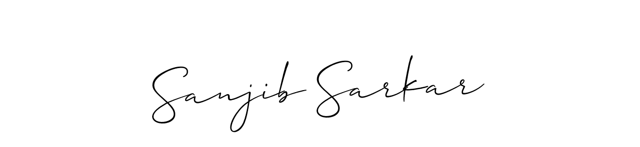 Allison_Script is a professional signature style that is perfect for those who want to add a touch of class to their signature. It is also a great choice for those who want to make their signature more unique. Get Sanjib Sarkar name to fancy signature for free. Sanjib Sarkar signature style 2 images and pictures png