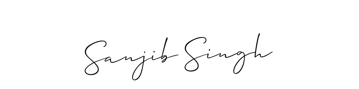 You should practise on your own different ways (Allison_Script) to write your name (Sanjib Singh) in signature. don't let someone else do it for you. Sanjib Singh signature style 2 images and pictures png