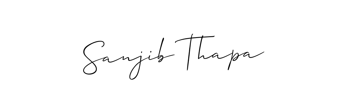 Similarly Allison_Script is the best handwritten signature design. Signature creator online .You can use it as an online autograph creator for name Sanjib Thapa. Sanjib Thapa signature style 2 images and pictures png