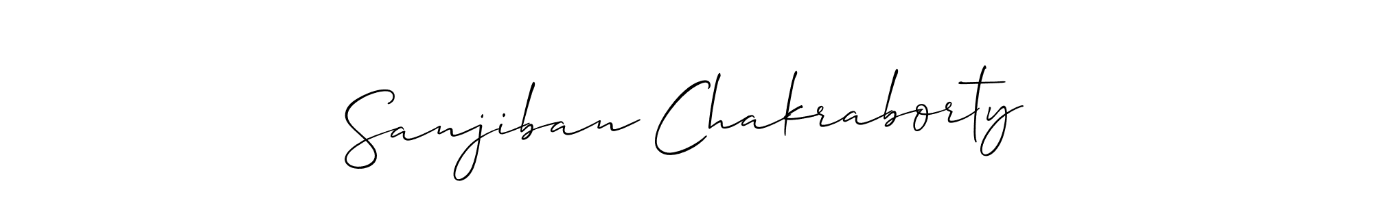 How to make Sanjiban Chakraborty signature? Allison_Script is a professional autograph style. Create handwritten signature for Sanjiban Chakraborty name. Sanjiban Chakraborty signature style 2 images and pictures png
