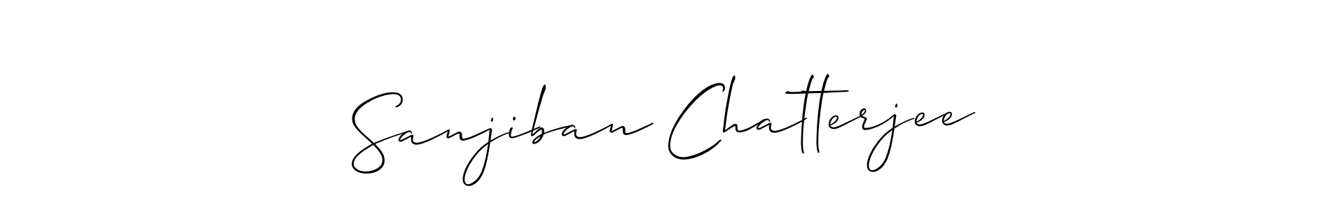 The best way (Allison_Script) to make a short signature is to pick only two or three words in your name. The name Sanjiban Chatterjee include a total of six letters. For converting this name. Sanjiban Chatterjee signature style 2 images and pictures png
