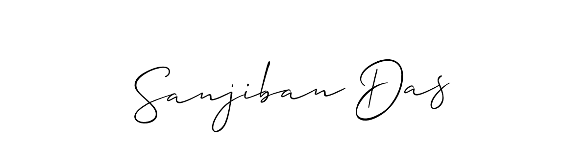 Make a beautiful signature design for name Sanjiban Das. With this signature (Allison_Script) style, you can create a handwritten signature for free. Sanjiban Das signature style 2 images and pictures png