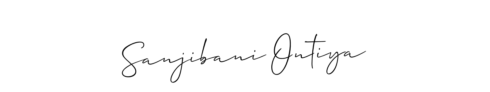 Make a beautiful signature design for name Sanjibani Ontiya. With this signature (Allison_Script) style, you can create a handwritten signature for free. Sanjibani Ontiya signature style 2 images and pictures png