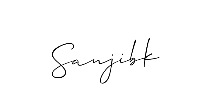 The best way (Allison_Script) to make a short signature is to pick only two or three words in your name. The name Sanjibk include a total of six letters. For converting this name. Sanjibk signature style 2 images and pictures png