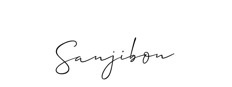 Also You can easily find your signature by using the search form. We will create Sanjibon name handwritten signature images for you free of cost using Allison_Script sign style. Sanjibon signature style 2 images and pictures png