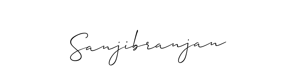 Use a signature maker to create a handwritten signature online. With this signature software, you can design (Allison_Script) your own signature for name Sanjibranjan. Sanjibranjan signature style 2 images and pictures png