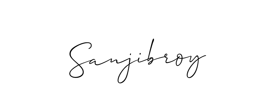 Also You can easily find your signature by using the search form. We will create Sanjibroy name handwritten signature images for you free of cost using Allison_Script sign style. Sanjibroy signature style 2 images and pictures png