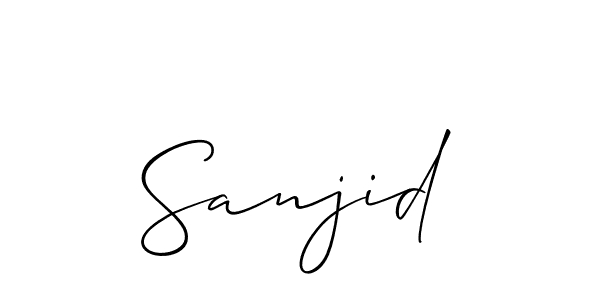 Also You can easily find your signature by using the search form. We will create Sanjid name handwritten signature images for you free of cost using Allison_Script sign style. Sanjid signature style 2 images and pictures png