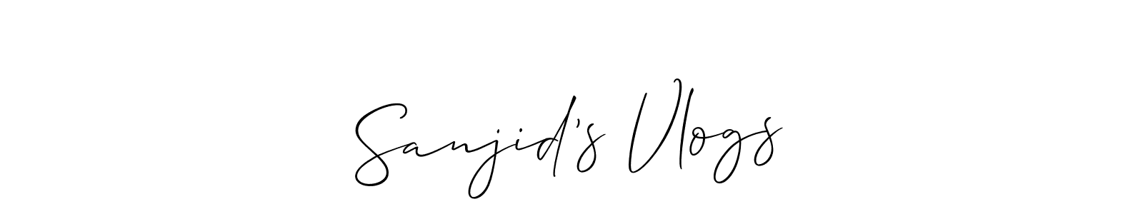 This is the best signature style for the Sanjid’s Vlogs name. Also you like these signature font (Allison_Script). Mix name signature. Sanjid’s Vlogs signature style 2 images and pictures png