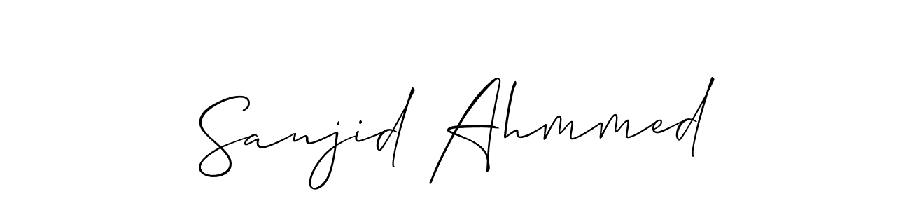 if you are searching for the best signature style for your name Sanjid Ahmmed. so please give up your signature search. here we have designed multiple signature styles  using Allison_Script. Sanjid Ahmmed signature style 2 images and pictures png