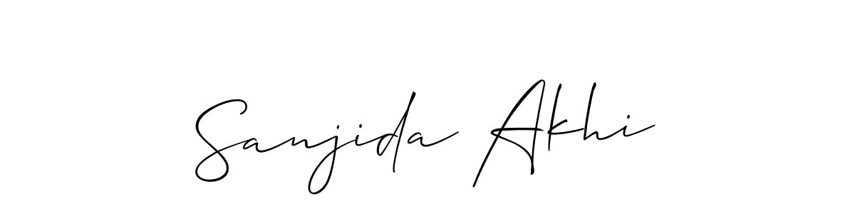 Make a short Sanjida Akhi signature style. Manage your documents anywhere anytime using Allison_Script. Create and add eSignatures, submit forms, share and send files easily. Sanjida Akhi signature style 2 images and pictures png