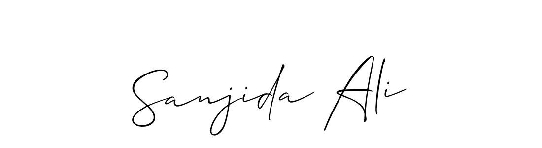 You should practise on your own different ways (Allison_Script) to write your name (Sanjida Ali) in signature. don't let someone else do it for you. Sanjida Ali signature style 2 images and pictures png