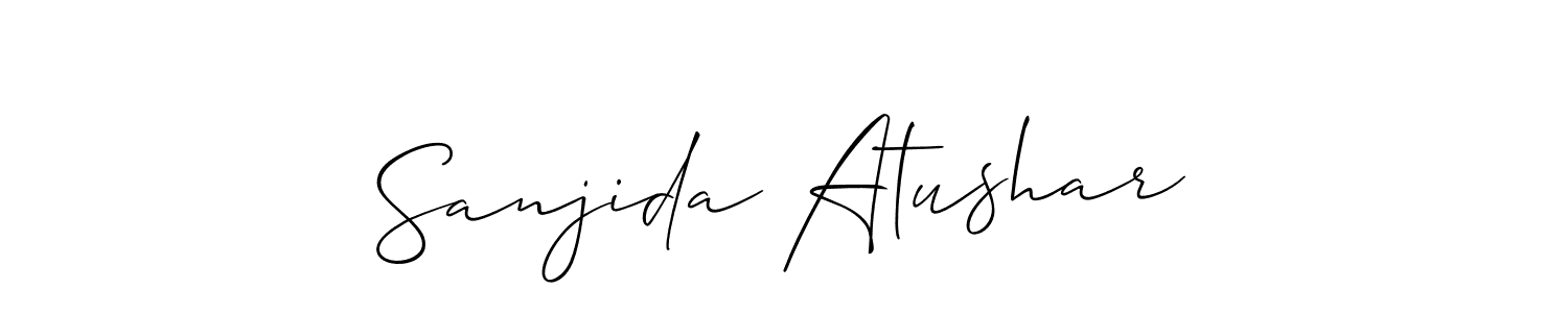 How to Draw Sanjida Atushar signature style? Allison_Script is a latest design signature styles for name Sanjida Atushar. Sanjida Atushar signature style 2 images and pictures png