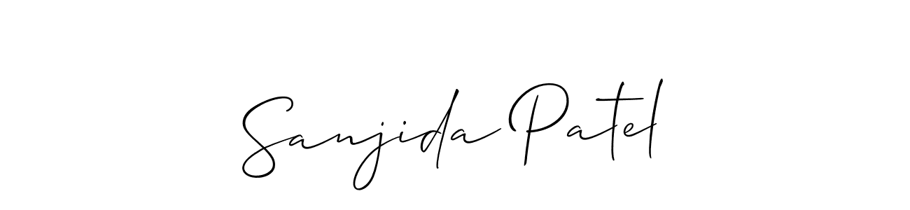 Design your own signature with our free online signature maker. With this signature software, you can create a handwritten (Allison_Script) signature for name Sanjida Patel. Sanjida Patel signature style 2 images and pictures png