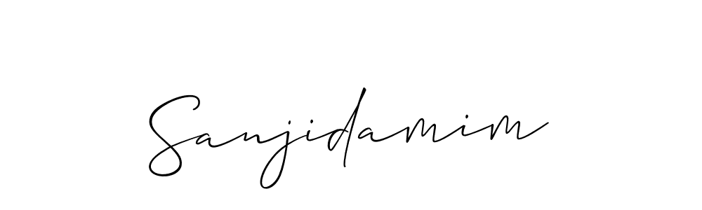 Sanjidamim stylish signature style. Best Handwritten Sign (Allison_Script) for my name. Handwritten Signature Collection Ideas for my name Sanjidamim. Sanjidamim signature style 2 images and pictures png