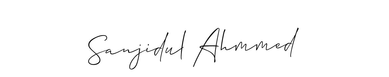 Also we have Sanjidul Ahmmed name is the best signature style. Create professional handwritten signature collection using Allison_Script autograph style. Sanjidul Ahmmed signature style 2 images and pictures png