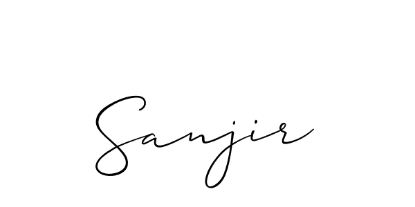 How to Draw Sanjir signature style? Allison_Script is a latest design signature styles for name Sanjir. Sanjir signature style 2 images and pictures png