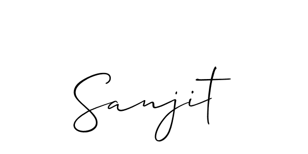 Sanjit stylish signature style. Best Handwritten Sign (Allison_Script) for my name. Handwritten Signature Collection Ideas for my name Sanjit. Sanjit signature style 2 images and pictures png