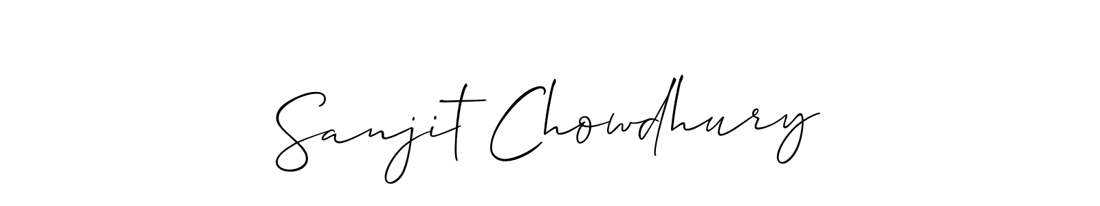 This is the best signature style for the Sanjit Chowdhury name. Also you like these signature font (Allison_Script). Mix name signature. Sanjit Chowdhury signature style 2 images and pictures png