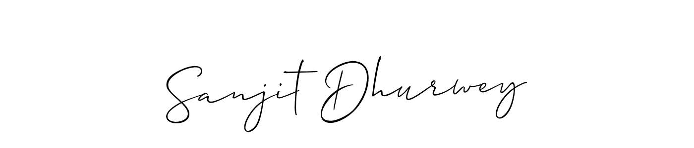 Sanjit Dhurwey stylish signature style. Best Handwritten Sign (Allison_Script) for my name. Handwritten Signature Collection Ideas for my name Sanjit Dhurwey. Sanjit Dhurwey signature style 2 images and pictures png