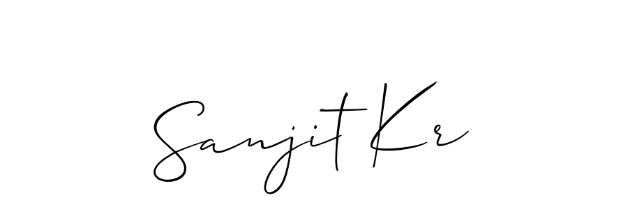 You should practise on your own different ways (Allison_Script) to write your name (Sanjit Kr) in signature. don't let someone else do it for you. Sanjit Kr signature style 2 images and pictures png