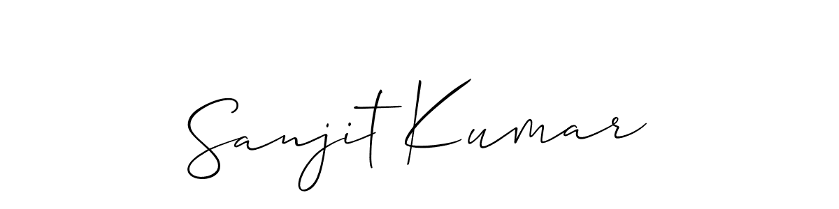 How to make Sanjit Kumar signature? Allison_Script is a professional autograph style. Create handwritten signature for Sanjit Kumar name. Sanjit Kumar signature style 2 images and pictures png