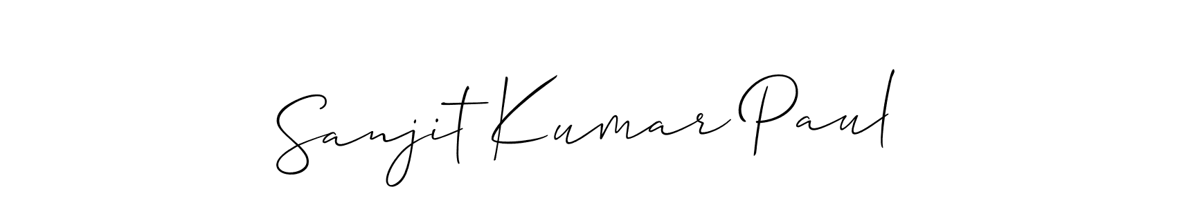 Create a beautiful signature design for name Sanjit Kumar Paul. With this signature (Allison_Script) fonts, you can make a handwritten signature for free. Sanjit Kumar Paul signature style 2 images and pictures png