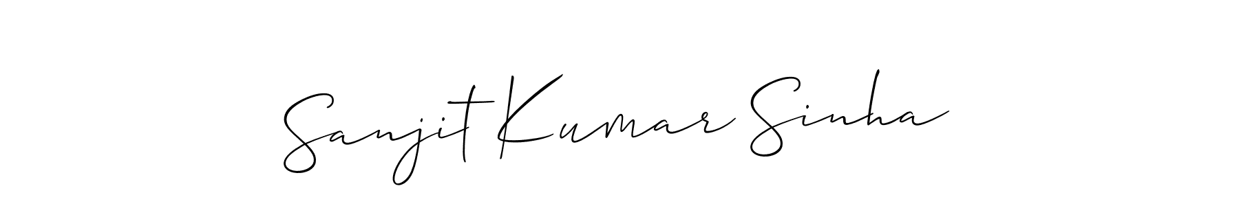 Use a signature maker to create a handwritten signature online. With this signature software, you can design (Allison_Script) your own signature for name Sanjit Kumar Sinha. Sanjit Kumar Sinha signature style 2 images and pictures png