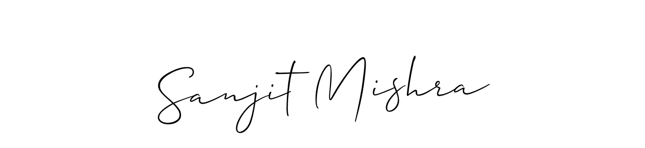 Create a beautiful signature design for name Sanjit Mishra. With this signature (Allison_Script) fonts, you can make a handwritten signature for free. Sanjit Mishra signature style 2 images and pictures png