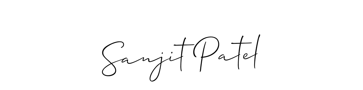 Design your own signature with our free online signature maker. With this signature software, you can create a handwritten (Allison_Script) signature for name Sanjit Patel. Sanjit Patel signature style 2 images and pictures png