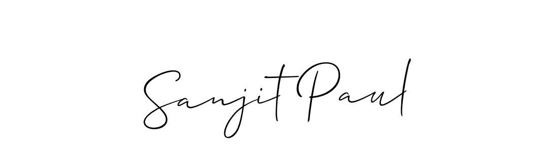 You should practise on your own different ways (Allison_Script) to write your name (Sanjit Paul) in signature. don't let someone else do it for you. Sanjit Paul signature style 2 images and pictures png