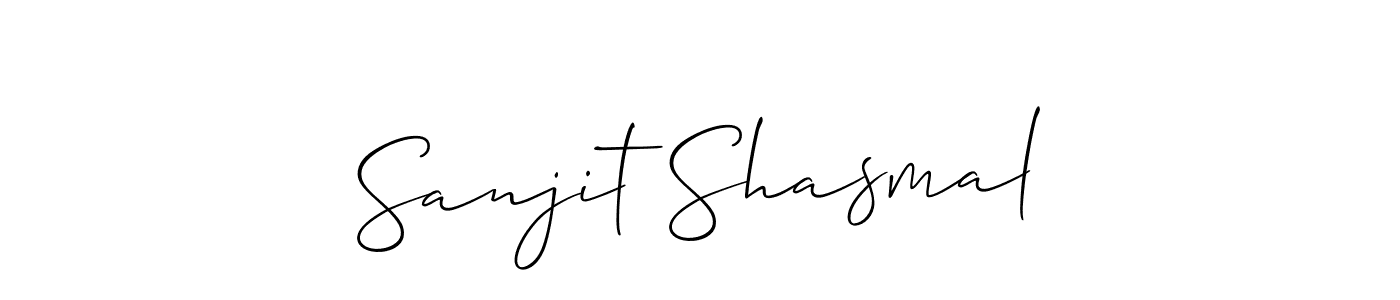 Design your own signature with our free online signature maker. With this signature software, you can create a handwritten (Allison_Script) signature for name Sanjit Shasmal. Sanjit Shasmal signature style 2 images and pictures png