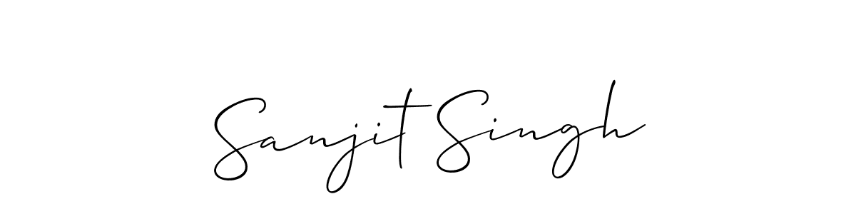 Use a signature maker to create a handwritten signature online. With this signature software, you can design (Allison_Script) your own signature for name Sanjit Singh. Sanjit Singh signature style 2 images and pictures png