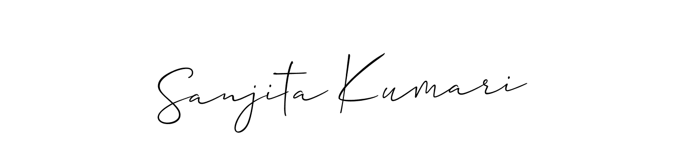 Make a beautiful signature design for name Sanjita Kumari. With this signature (Allison_Script) style, you can create a handwritten signature for free. Sanjita Kumari signature style 2 images and pictures png