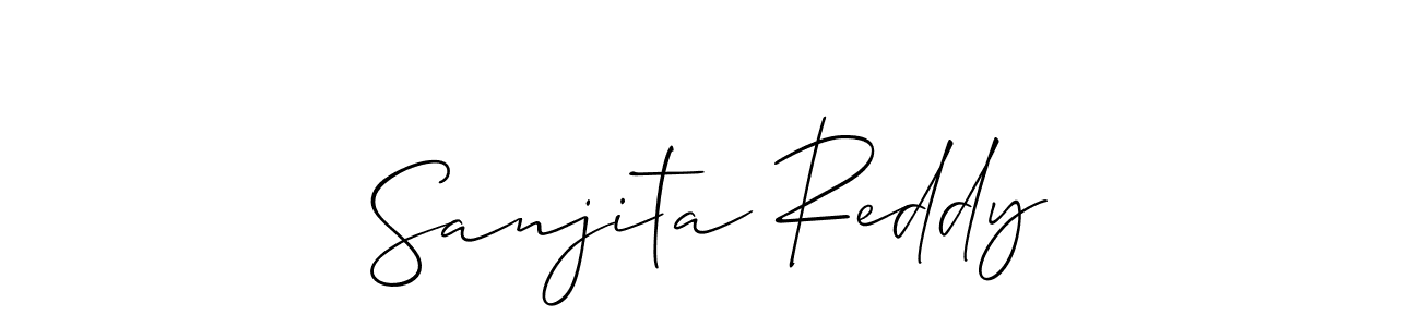 How to Draw Sanjita Reddy signature style? Allison_Script is a latest design signature styles for name Sanjita Reddy. Sanjita Reddy signature style 2 images and pictures png